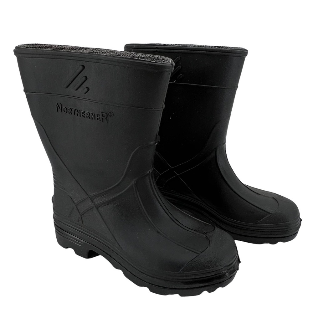 Notherner Black Rubber Rain Snow Waterproof Boots Size 9 Toddler